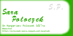 sara poloczek business card